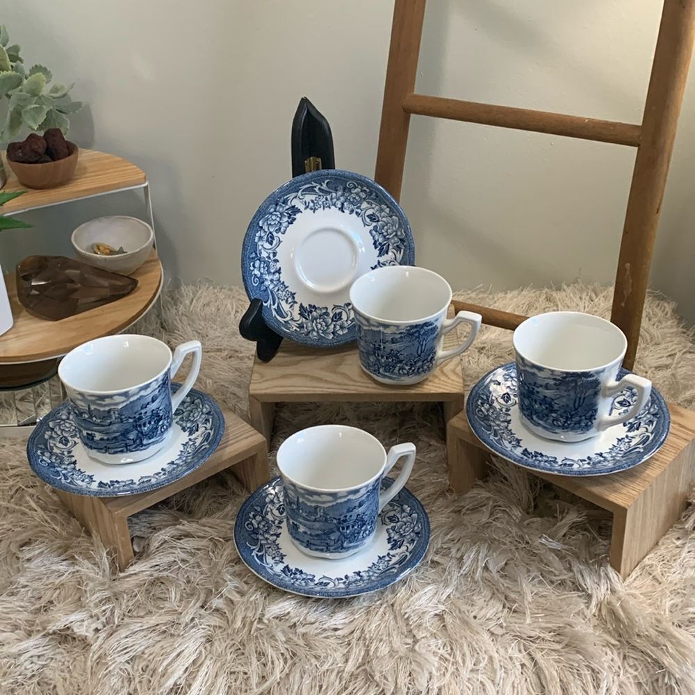 Royal‎ Staffordshire J.&G. Meakin Ironstone Stratford Stage 4 Cups & Saucers Set
